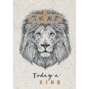 Doppelkarte Artwork Lwe Today a King
