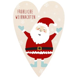 Herzkarte unser Finne Frhliche Weihnachten Weihnachtsmann