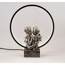 Metall Lampe 34cm schwarz Paar
